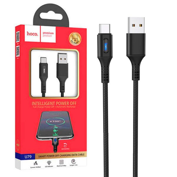 کابل تبدیل USB به USB-C هوکو مدل U79 طول 1.2 متر