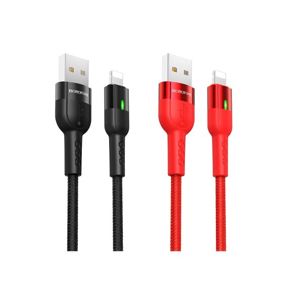 کابل تبدیل USB به لایتنینگ بروفون مدل BU17 به طول 1.2 متر  LED دار