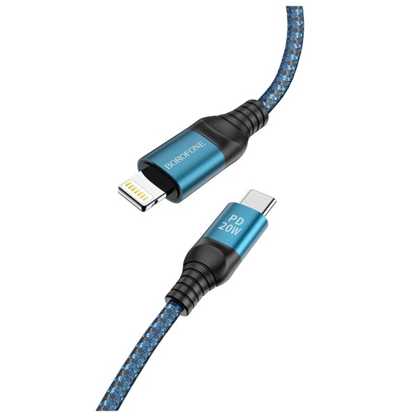 کابل تبدیل USB-C به لایتنینگ بروفون مدل BX56 20W طول 1 متر