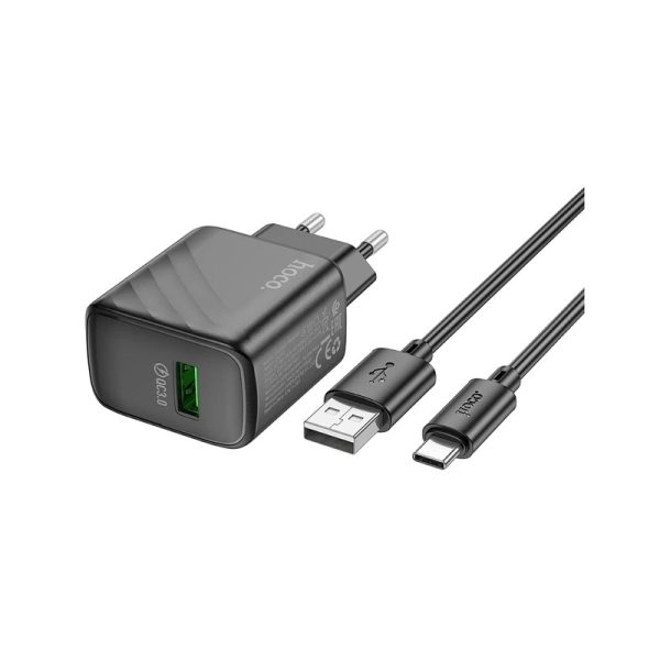 شارژر دیواری 18 وات هوکو مدل CS21A به همراه کابل USB-C