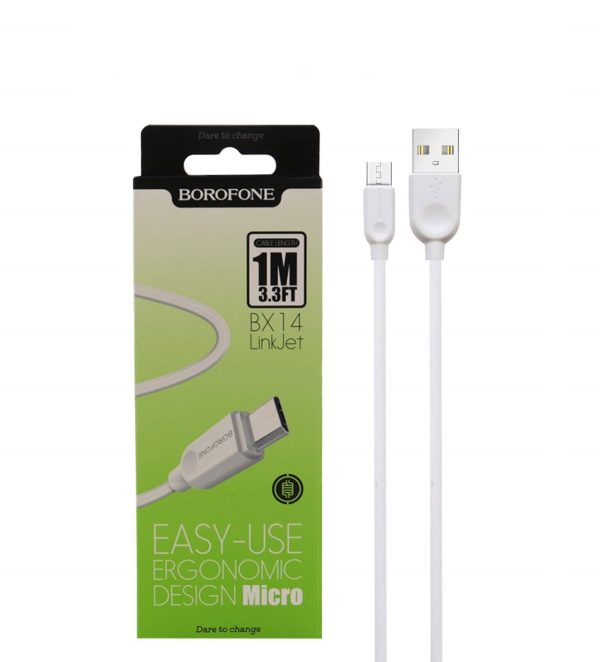 کابل تبدیل  USB به microUSB بروفون مدل BX14 طول ۱ متر