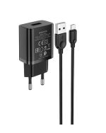 شارژر دیواری بروفون مدل BA52A به همراه کابل تبدیل MICROUSB