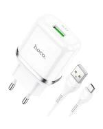 شارژر دیواری هوکو مدل N3 QC3.0 18W به همراه کابل تبدیل MICROUSB