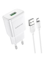 شارژر دیواری بروفون مدل BA59A QC3.0 18W به همراه کابل تبدیل MICROUSB
