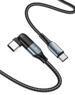 کابل تبدیل USB-C به USB-C هوکو مدل U100 100W طول 1.5 متر با چرخش ۱۸۰درجه
