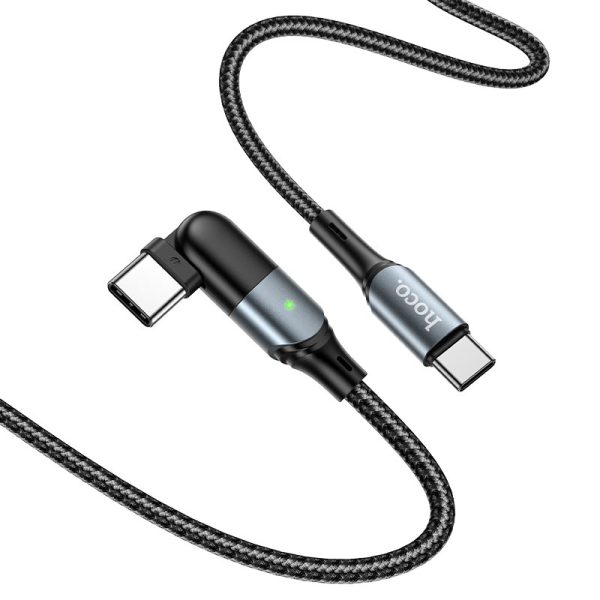 کابل تبدیل USB-C به USB-C هوکو مدل U100 100W طول 1.5 متر با چرخش ۱۸۰درجه
