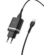 شارژر دیواری هوکو مدل C12Q به همراه کابل تبدیل USB-C