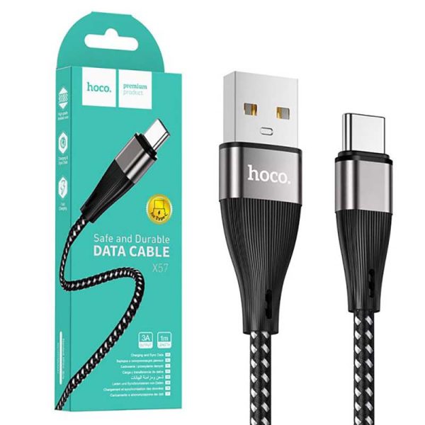 کابل تبدیل USB به USB-C هوکو مدل X57 طول 1 متر