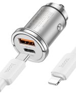 شارژر-فندکی-45-وات-2-پورت-کابل-type-c-to-lightning-هوکو-hoco-مدل-nz10