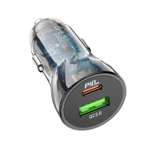 شارژر فندکی 30 وات هوکو مدل Z47A PD+QC3.0