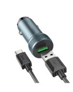 شارژر فندکی 18 وات هوکو مدل Z49A QC3.0 به همراه کابل تبدیل تایپ سی