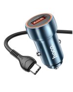 شارژر فندکی هوکو مدل Z46 QC3.0 18W به همراه کابل تبدیل usb-c