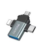 مبدل USB-C  MicroUSB  لایتنینگ OTG یسیدو مدل GS15
