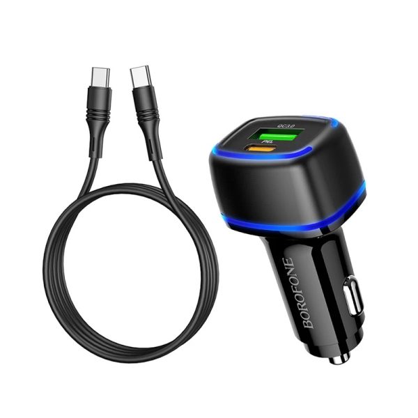 شارژر فندکی بروفون مدل BZ14A 20W همراه کابل USB-C
