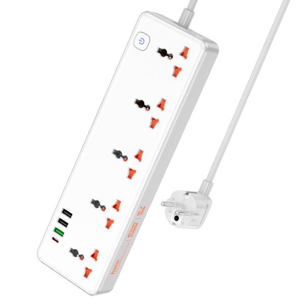 محافظ برق و هاب شارژر هوکو "AC14A Rico" PD30W + QC3.0 + 5