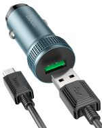 شارژر فندکی 18 وات هوکو مدل Z49A QC3.0 به همراه کابل میکرو یو اس بی