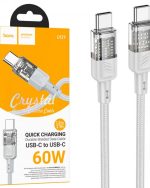 کابل شارژ 60 وات با سری تایپ سی به تایپ سی هوکو مدل U129