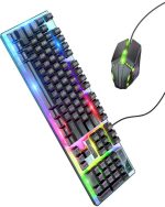 موس و کیبورد سیمی گیمینگ RGB هوکو مدل GM18