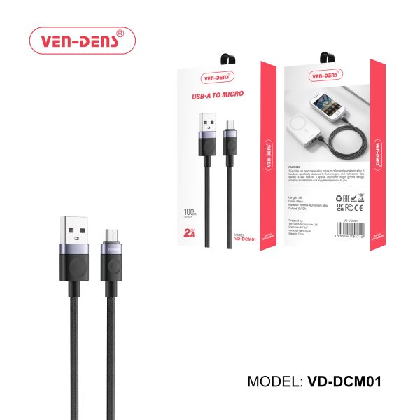 کابل شارژ 2 آمپر و 5 ولت USB نوع A به کابل میکرو USB