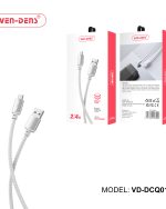 کابل (VEN-DENS) سیلیکونی 2.4 آمپر 5 ولت USB نوع A به کابل میکرو USB