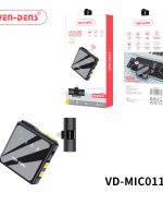میکروفون بی‌سیم حرفه ای با سری  تایپ سی (ven-dens) مدلVD-MIC011 با برد طولانی