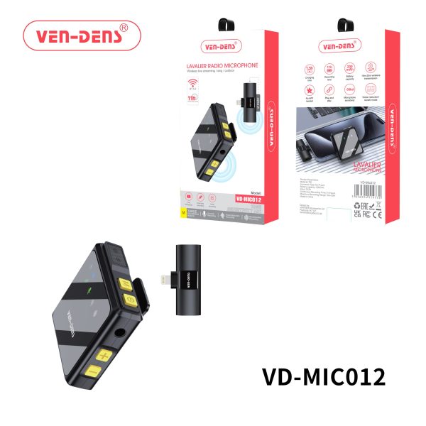 میکروفون بی‌سیم حرفه ای با سری  لایتنینگ (ven-dens) مدلVD-MIC012