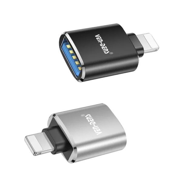تبدیل OTG لایتنینگ نری به یو اس بی مینی مادگی OTG برای بازی VEN-DENS مدل VD-OTG001
