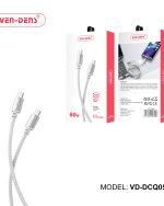 کابل شارژ فست دو سر تایپ سی 60وات (VEN-DENS)مدل 60W Cable USB C To TYPE C  /  VD-DCQ05