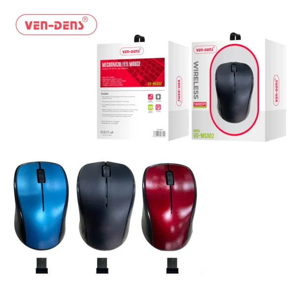 ماوس بی‌سیم مکانیکی بلوتوث USB با دانگل USB مخصوص GAMING مدل (VEN-DENS ) VD-MS002